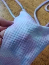 Miyouj-Bikinis con cuello Halter, microbañador de Tanga, traje de baño de 2 piezas de corte alto, conjunto de Bikini estampado, ropa de playa