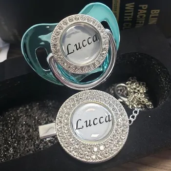 MIYOCAR Personalized any name can make gold bling pacifier black gold and pacifier clip BPA free dummy bling unique design P8
MIYOCAR Personalized any name can make gold bling pacifier black gold and pacifier clip BPA free dummy bling unique design P8