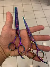 Tijeras profesionales de peluquería, juego de belleza de Color negro puro, cizallas planas finas, 6,0 pulgadas, 4cr