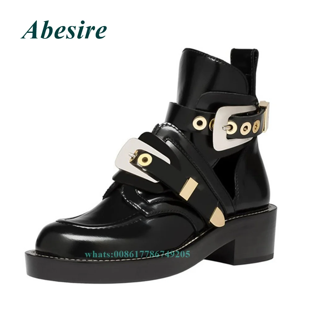 Round Toe Buckle Strap Boots Woman Spring Autumn 2022 Black Pu Leather Square Heel Rubber Adult Platform Hollow Shoes
Round Toe Buckle Strap Boots Woman Spring Autumn 2022 Black Pu Leather Square Heel Rubber Adult Platform Hollow Shoes
