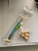 1 pincel para degradar el color de las uñas, con doble punta de esponja y mango con diamantes de imitación, accesorio apto para el degradado del esmalte de uñas artísticas