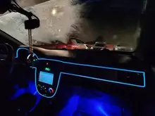 1M / 2M / 3M / 5M Interior del coche Lámpara decorativa LED Cableado EL tira de neón para Auto DIY Luz ambiental flexible USB Fiesta Atmósfera Diodo Cartelera Letrero Decoración de vacaciones Luces