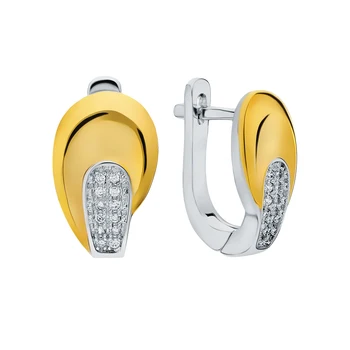 Silver earrings with cubic zirconia sunlight sample 925 
Silver earrings with cubic zirconia sunlight sample 925