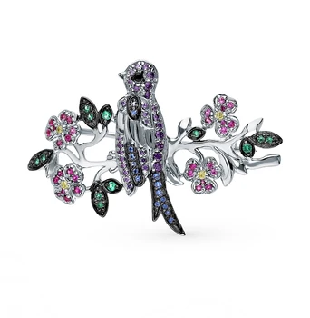 Silver brooch with cubic zirconia sunlight sample 925
Silver brooch with cubic zirconia sunlight sample 925