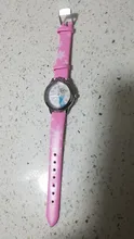UTHAI CQ06-Reloj de pulsera de cuarzo con diseño de princesa para niños, reloj de moda de cristal de dibujos animados de cuero, resistente al agua