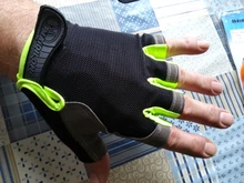 Caminar pescado guantes de la pesca no-Slip transpirable ultrafino Unisex medio dedo guante Camping pesca material para carpas guantes de pesca