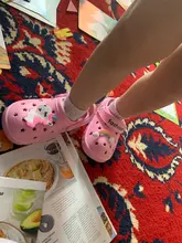 Zapatillas de unicornio para niño y niña, zapatos de arcoíris para niño pequeño, animales, zapatillas de bebé al aire libre, zapatillas de PVC con dibujos animados para niño 2019