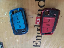 Funda para llave de coche, para Volkswagen, VW, Polo, Golf 7, MK7, Tiguan, passat, Skoda, Octavia, Kodiaq, Karoq, Seat Ateca, Leon