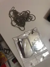 Collar con etiqueta para perro placa con nombre del ejército militar para hombre, chapa con identificación grabada en blanco, Color plateado, nuevo colgante, joyería de acero inoxidable, venta al por mayor