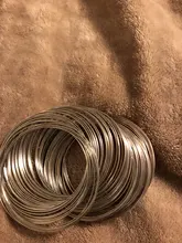 Lote de 100 unidades de cuentas de alambre de acero con memoria de 0,6mm, accesorios para fabricación de pulseras