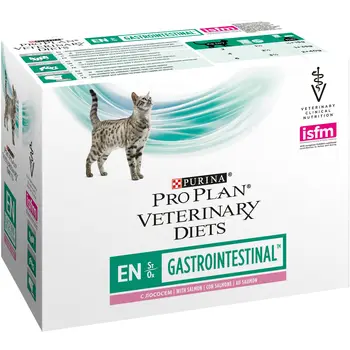 Wet food Pro Plan Veterinary diets EN for cats with digestive disorders, with salmon, 40 spiders, 85 g each
Wet food Pro Plan Veterinary diets EN for cats with digestive disorders, with salmon, 40 spiders, 85 g each