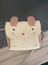 Monedero para niña, bolso de cuero PU para niños, monedero, caja, lindo conejo, Mini bolsa de dinero, billetera cruzada para bebé