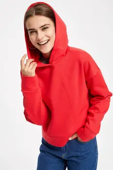 DeFacto Woman Simple Solid Hoodies Women Casual Long Sleeves Pullovers Loose Women Autumn New -K8497AZ18CW
DeFacto Woman Simple Solid Hoodies Women Casual Long Sleeves Pullovers Loose Women Autumn New -K8497AZ18CW