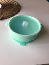 Tazón de alimentación de bebé de silicona, vajilla impermeable con tapa, vajilla antideslizante, platos de silicona sin BPA para plato de bebé