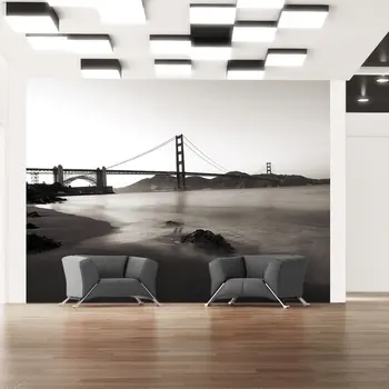 Wall mural-San Francisco: The Golden Gate Bridge in black and white-250x193 cm
Wall mural-San Francisco: The Golden Gate Bridge in black and white-250x193 cm
