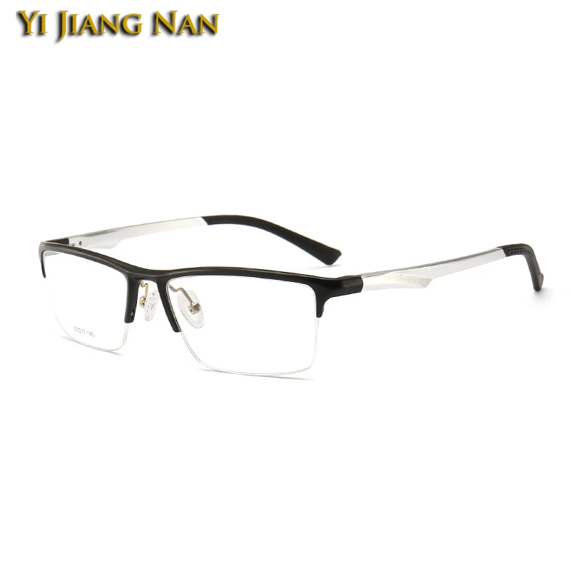 

Men's Gafas Aluminium Magnesium Sports Half Glasses Frame Ultra-light Spectacle Eyewear Myopia Optical Prescription Eyeglasses