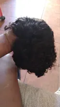Rizado rizado peluca barato Bob corto de encaje de cierre pelucas de cabello humano 4x4 de la onda de agua brasileña pelucas Bob corto rizado profundo pelo peluca del pelo humano