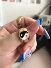 Anillo de estilo chino para hombre, joyería al por mayor, taoísta, Bagua, Yin, Yang, Tai Chi