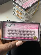 Pestañas postizas individuales tipo profesional, extensiones de pestañas en grupos para colocar individualmente en forma de racimo de 60 unidades, maquillaje profesional