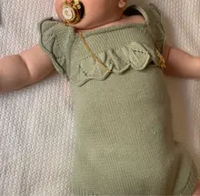 Monos de punto para bebé y niña, de Color caramelo ropa bonita para recién nacido, Body Infantil de 0 a 18 meses, trajes para niño