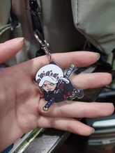 LLavero de una pieza con colgante acrílico de doble cara, accesorios de Anime, llavero de dibujos animados, 2019