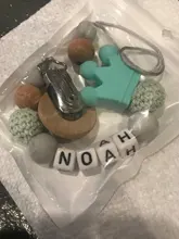 Cadenas de Chupete de Silicona Hechas a Mano de Nombre Personalizado Cadena de Dentición Segura Mordedor de Bebé Chupete Respetuoso con el Medio Ambiente Clips Cadena de Soporte