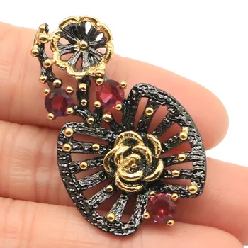 41x25mm Vintage Jewelry for Women Created Rhodolite Garnet Gothic Black Gold Color HipHop Punk Hollow Pendant
41x25mm Vintage Jewelry for Women Created Rhodolite Garnet Gothic Black Gold Color HipHop Punk Hollow Pendant
