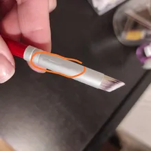 1 pincel para degradar el color de las uñas, con doble punta de esponja y mango con diamantes de imitación, accesorio apto para el degradado del esmalte de uñas artísticas