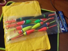 Pesca flota conjunto de 10 unids/lote Bobber pesca luz palo flota fluctúan tamaño de Mezcla Color flotar boya para accesorios de pesca