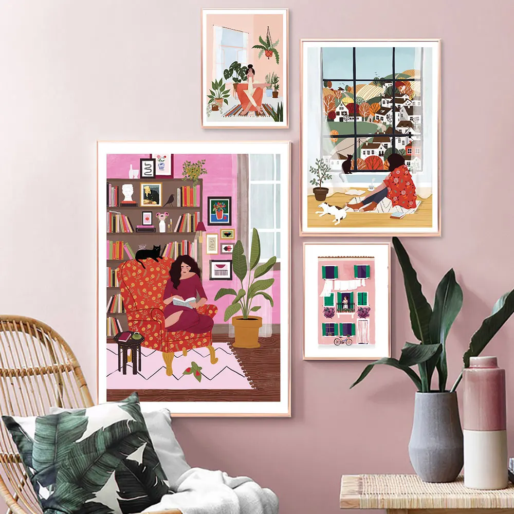 Abstract Boho Girl Art Posters Yoga And Plants Print Canvas Painting Tropical Wall Pictures For Living room Readroom Decor
Abstract Boho Girl Art Posters Yoga And Plants Print Canvas Painting Tropical Wall Pictures For Living room Readroom Decor