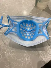 Soporte 3D para mascarilla de adulto, 2 uds., soporte para la nariz y la boca separado, soporte de cojín interno de respiración, soporte transpirable de silicona para mascarilla