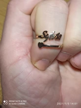 Anillo de boda de acero inoxidable con nombre de corazón y letras personalizadas para mujer, joyería de aniversario ajustable