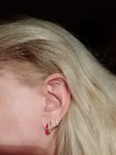 Canner 1 par 925 pendientes tipo botón de plata fina para las mujeres joyería fina hélice lindo pequeño Piercing para cartílago pendientes de botón pendientes W5