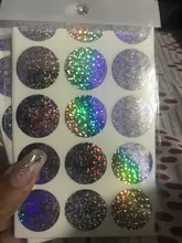 Pegatinas de puntos redondos para rascar, pegatinas láser de 1 , 100 Uds.