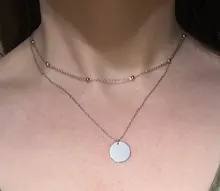 Collares de cuentas anenjary simples de Plata de Ley 925 con suerte para mujer, gargantilla de cadena corta, collares S-N554