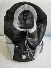 Doble hombro portátil de viaje mochila al aire libre bolsa de transporte perro mascota frente perro bolsa de malla de mochila de la cabeza, suministros para mascotas
