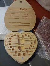 Caja de dientes de madera de Color español e inglés, organizador de dientes de niño y niña, almacenamiento de dientes de leche, colección de dientes, Umbilica, ahorra para regalos de recién nacidos