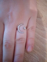 Vienkim 2020 coreano nuevo de moda de cristal ajustable anillo Luna estrella anillos brillantes para la joyería de las mujeres mujer anillo de dedo chica