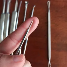 1 Set acné Pin Extractor para espinillas libre de riesgo aguja para espinillas acero inoxidable, espinillas removedor Extractor para espinillas cuidado Facial herramientas