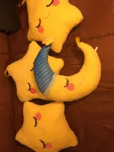 Almohada con forma de gota de agua con forma de luna y Estrella, almohada decorativa suave de peluche, sofá, silla, cama, regalo para niños