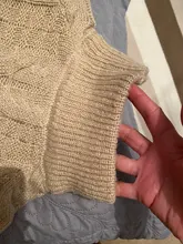 Suéter de punto para mujer, Jersey corto de manga larga y cuello alto, de punto, a la moda, otoño e invierno, 2021