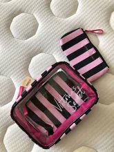 Bolsa de cosméticos portátil de PVC, conjunto de 3 piezas, bolsa de viaje al aire libre, impermeable, bolsa de almacenamiento transparente a la moda