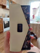 Bolso de moda sobre las mujeres cartera Color 3 veces flores de impresión de la PU billetera de cuero largo damas embrague monedero teléfono monedero