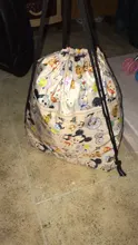 Disney pañal de dibujos animados bolsa impermeable Mickey impresión mochila portátil plegable bolsa de viaje