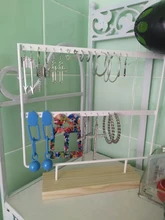 Organizador de pendientes Estante de presentación de joyería colgar y ganchos escaparate para decoración del hogar