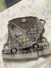 Arnés pequeño y mediano para perro, correa reflectante transpirable para el pecho, a cuadros, ropa para mascota Bichón, suministros de cadena para perro, chaleco estampado