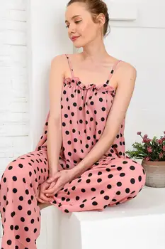 Trend Alacati Style Women Navy Blue Strap Ruffle Satin Pajamas Suit ALC-X4025-A
Trend Alacati Style Women Navy Blue Strap Ruffle Satin Pajamas Suit ALC-X4025-A