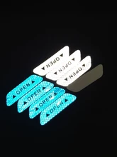 4 unids/set Puerta de coche pegatinas Universal de la seguridad advertencia Mark abierto alta reflectante cinta de la seguridad de la conducción tiras reflectantes