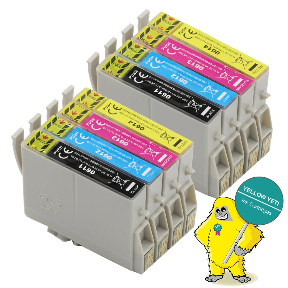 8pcs T0611 - T0614 Compatible Ink Cartridge For Epson Stylus D68 D88 DX3800 DX4800 DX3850 DX4850 Printer T0612 T0613 | Компьютеры и