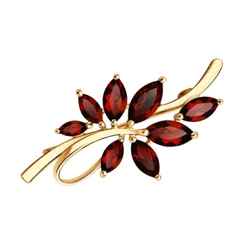 Brooch Sokolov from gold with grenades, fashion jewelry, 585, women's male
Brooch Sokolov from gold with grenades, fashion jewelry, 585, women's male